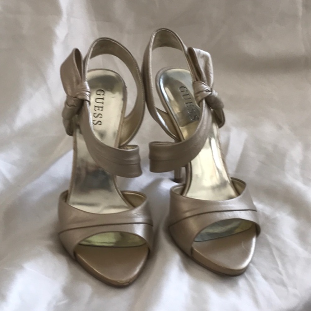 Guess Gold Heels size 7